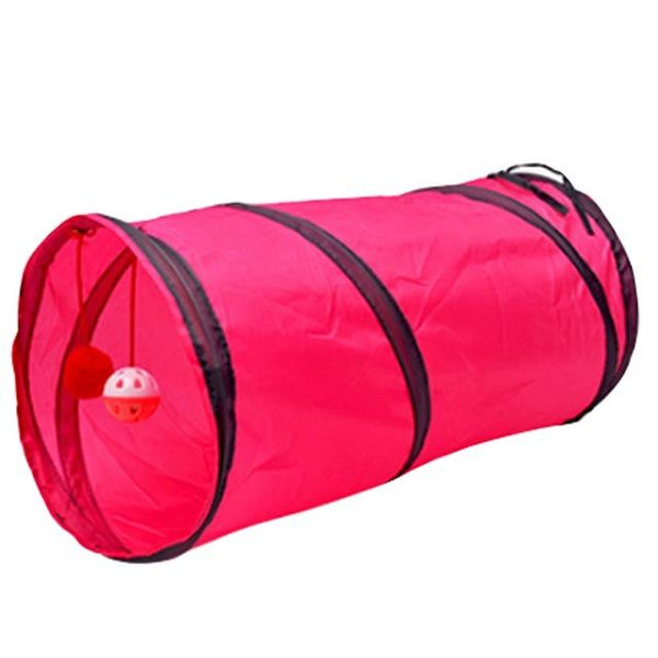 10 Color Funny Pet Tunnel Cat Play Rainbown Tunnel Brown Foldable 2 Holes Cat Tunnel Kitten Toy Bulk Toys Rabbit Tunnel Cat Cave