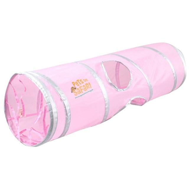 10 Color Funny Pet Tunnel Cat Play Rainbown Tunnel Brown Foldable 2 Holes Cat Tunnel Kitten Toy Bulk Toys Rabbit Tunnel Cat Cave