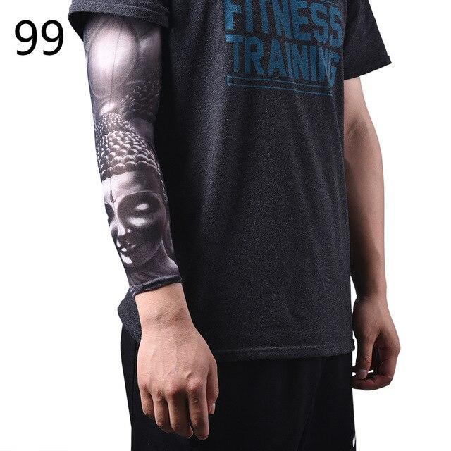 New Fake Temporary Tattoo Sleeves Tattoos Full Long Slip On Arm Tattoo Sleeve Kit Men Elastic Nylon Glove Tattoos