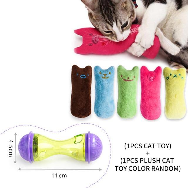 YVYOO Interactive Cat Toy IQ Treat Ball Smarter Pet Toys Food Ball Food Dispenser For Cats Playing Training Pet supplies D10