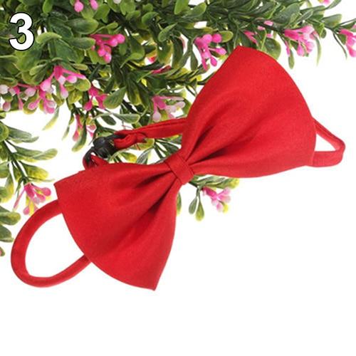 Collars Cute Solid Color Adjustable Cat Bowtie Pet Dog Collar Bowknot Necktie Bow Dog collar accessories Pet Supplyï¼