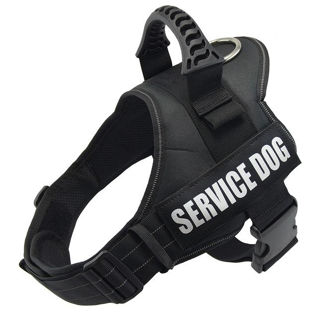 Dog Harness Service Dog K9 Reflective Harness Adjustable Nylon Collar Vest for Small Large Dogs Walking Running Pets Supplies