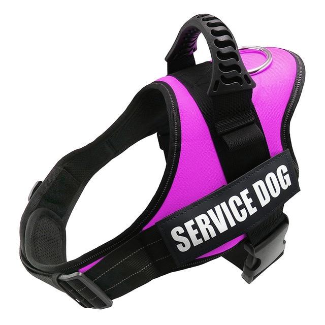 Dog Harness Service Dog K9 Reflective Harness Adjustable Nylon Collar Vest for Small Large Dogs Walking Running Pets Supplies