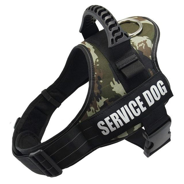 Dog Harness Service Dog K9 Reflective Harness Adjustable Nylon Collar Vest for Small Large Dogs Walking Running Pets Supplies