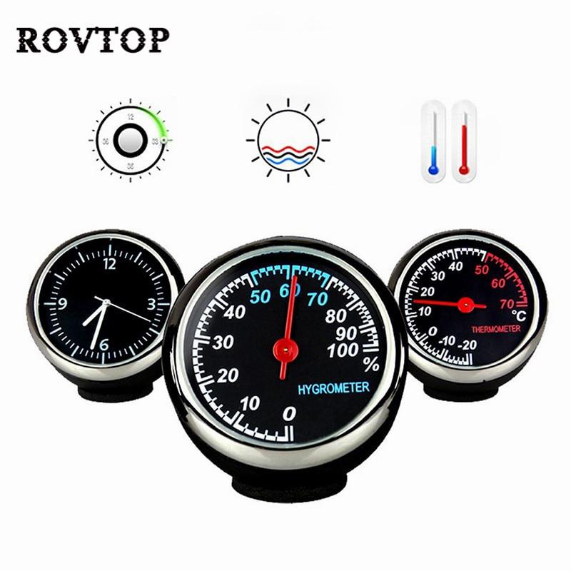 Table Classic Car Dashboard Digital Clock Auto Watch Automotive Thermometer Hygrometer Clock Car Decoration Ornaments #3