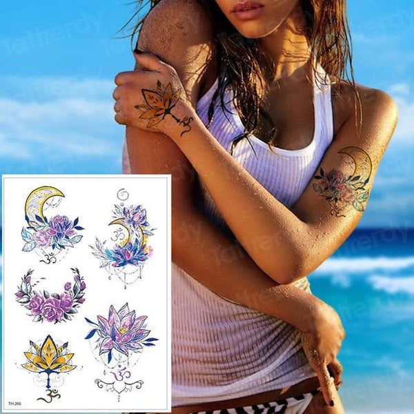 waterproof tattoo stickers bikini peony tattoo & body art flower rose tattoo fake water transfer tattoo temporary tatoo leg arm