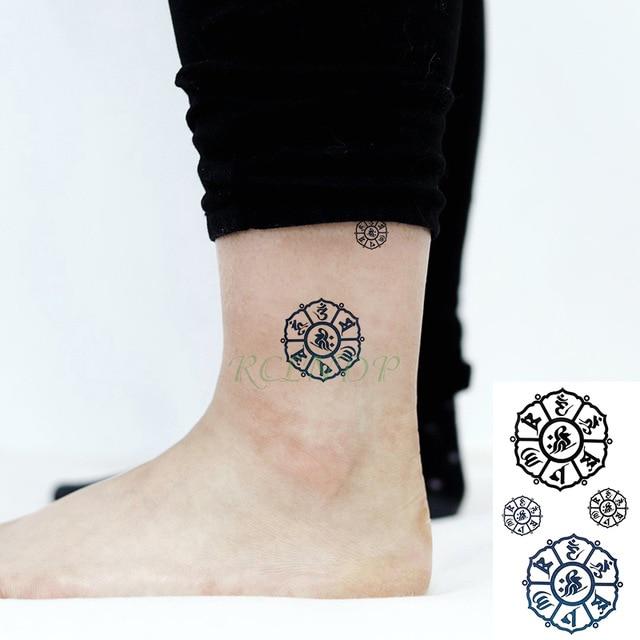 Waterproof Temporary Tattoo Sticker Sun Moon Fake Tatto Flash Tatoo Tatouage hand foot arm For Men Women girl