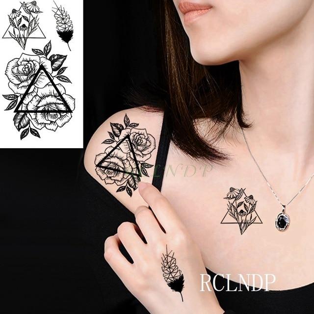 Waterproof Temporary Tattoo Sticker Sun Moon Fake Tatto Flash Tatoo Tatouage hand foot arm For Men Women girl