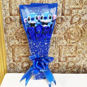 BOLAFYNIA Stitch Plush Toys Anime Lilo and Stitch Soft Stuffed Animal Dolls Plush bouquets For Valentine's Day Christmas Gifts