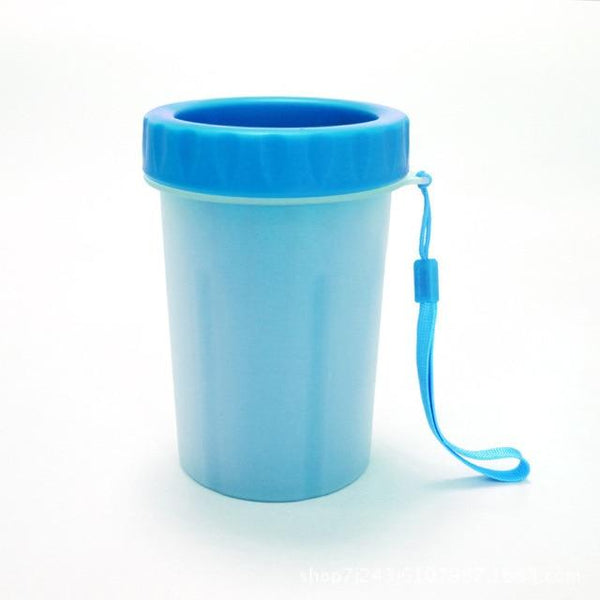 wash clean dog foot Pet dog quick easy convenient foot wash claw brush cup plastic silicone soft cleaning tool