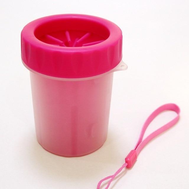 wash clean dog foot Pet dog quick easy convenient foot wash claw brush cup plastic silicone soft cleaning tool
