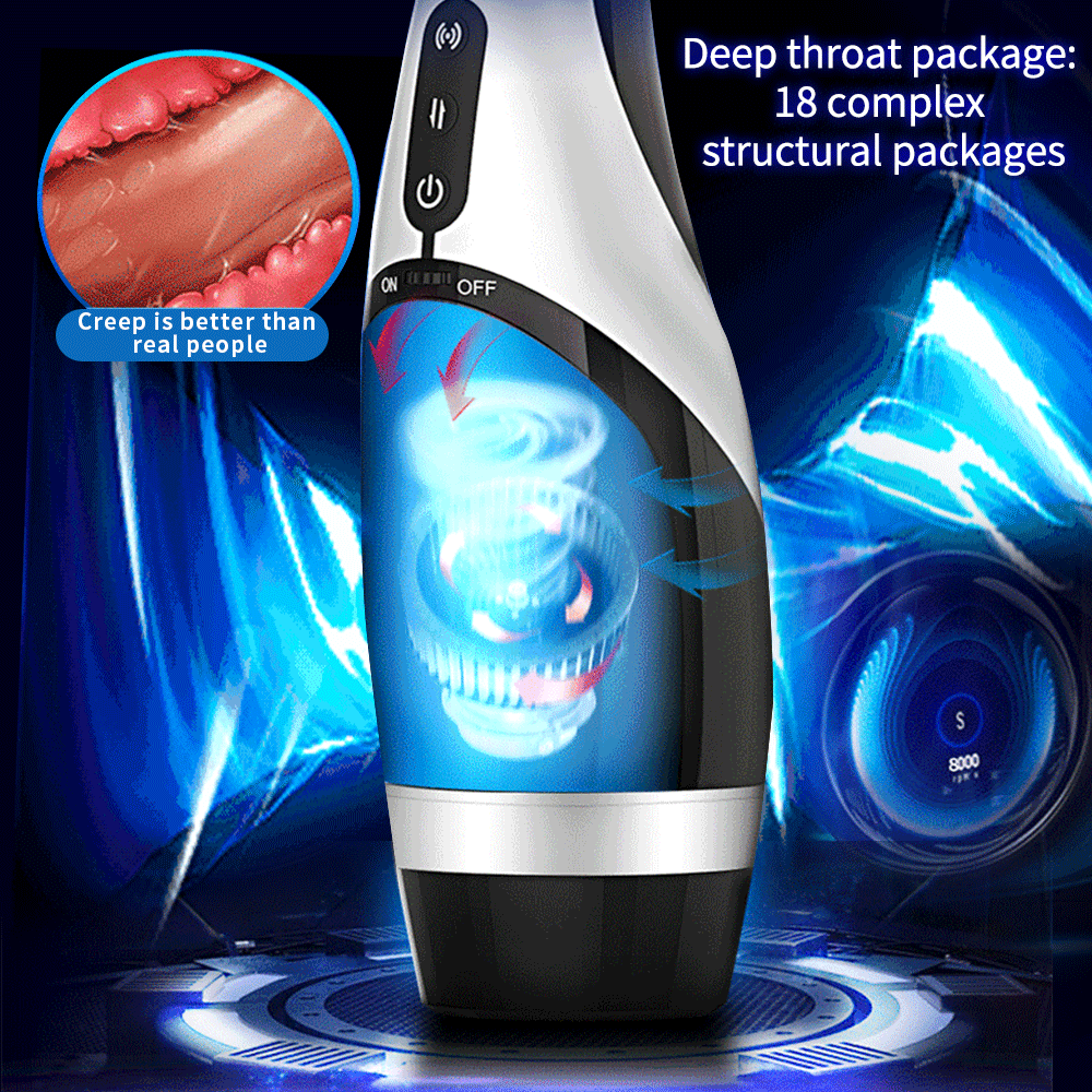 Automatic Telescopic Rotation Male Masturbator Cup Blowjob Sucking Dildo Massager Realistic Vagina Sex Machine Sex Toys for Man