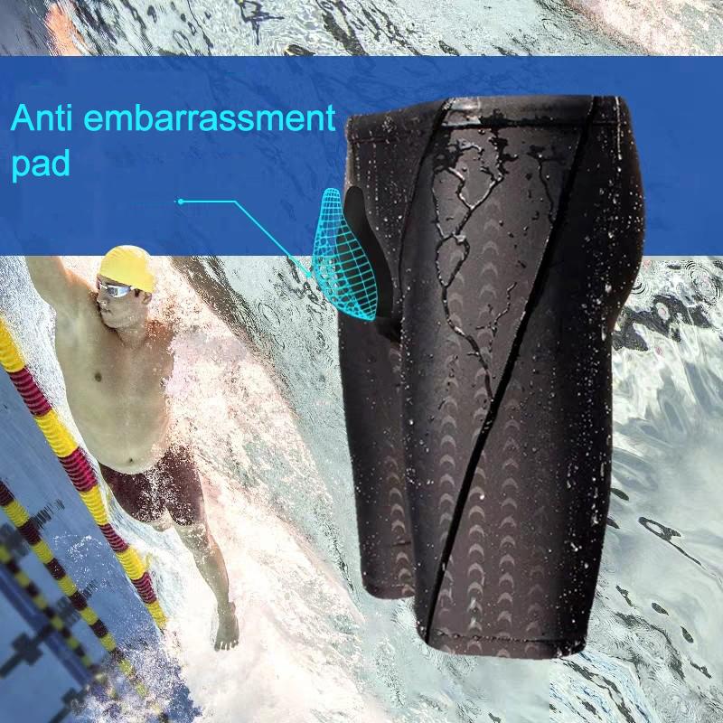 Swimming Trunks Plus Size Shark Skin Solid Men WaterProof Pants Male Thin Summer Beach Swimwear Big Size Men underwear