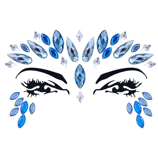 Temporary Tattoo Face Jewelry Gems Rhinestone Decoration Party Makeup Body Shining Festival Tattoos Body Art Stickers glitter