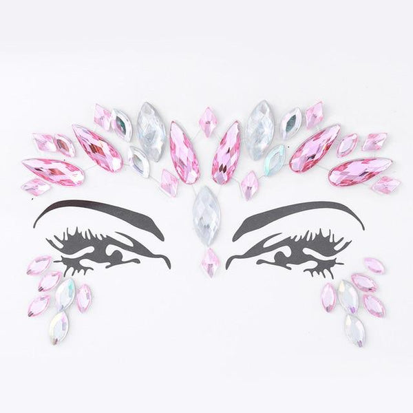 Temporary Tattoo Face Jewelry Gems Rhinestone Decoration Party Makeup Body Shining Festival Tattoos Body Art Stickers glitter