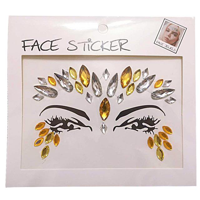 Temporary Tattoo Face Jewelry Gems Rhinestone Decoration Party Makeup Body Shining Festival Tattoos Body Art Stickers glitter