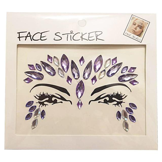 Temporary Tattoo Face Jewelry Gems Rhinestone Decoration Party Makeup Body Shining Festival Tattoos Body Art Stickers glitter