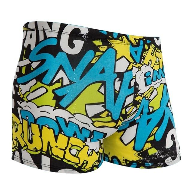 High Quality Men's Swimming Trunks Physical Swimming Pool Hot Spring Beach Swim Trunks Blue Multi-pattern Optional