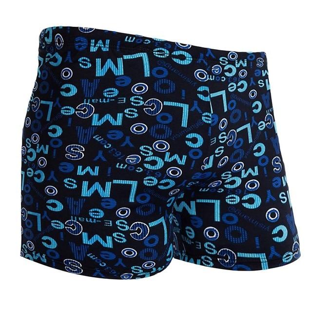 High Quality Men's Swimming Trunks Physical Swimming Pool Hot Spring Beach Swim Trunks Blue Multi-pattern Optional