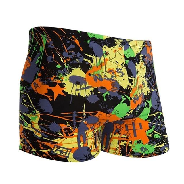 High Quality Men's Swimming Trunks Physical Swimming Pool Hot Spring Beach Swim Trunks Blue Multi-pattern Optional