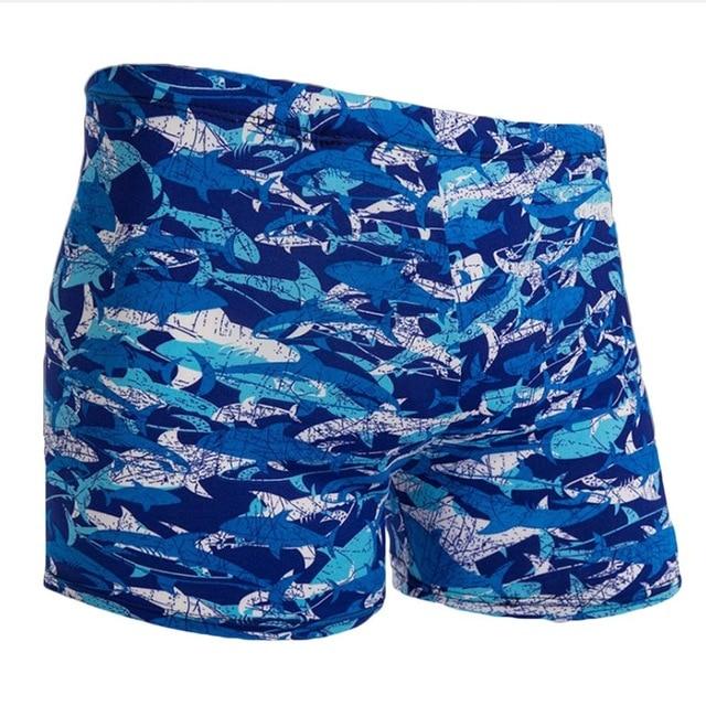 High Quality Men's Swimming Trunks Physical Swimming Pool Hot Spring Beach Swim Trunks Blue Multi-pattern Optional