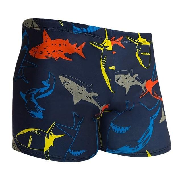High Quality Men's Swimming Trunks Physical Swimming Pool Hot Spring Beach Swim Trunks Blue Multi-pattern Optional