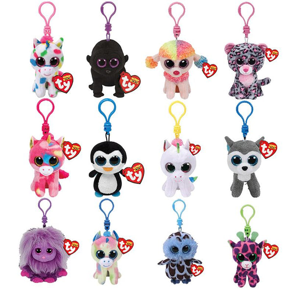 Ty Beanie Big Eyes Plush Keychain Toy Doll TY Baby Kids Gift
