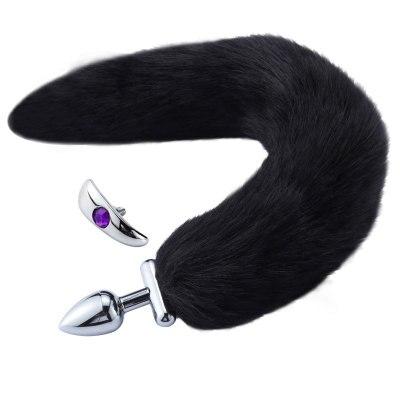 DKZ Metal Feather Fox Tail Anal Plug Erotic Anus Sex Toys For Woman Men Sexy sm products alternative gay sex toys tail plug