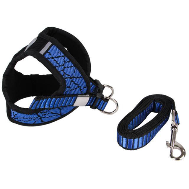 FURGERIN Dog Harness Lead Set collar dog belt strong nylon rope Adjustable Harnesses for Dogs Training Walking Pet Products