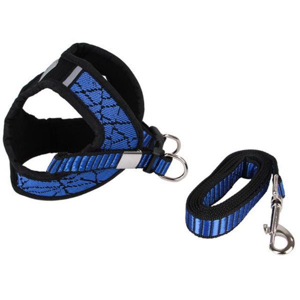 FURGERIN Dog Harness Lead Set collar dog belt strong nylon rope Adjustable Harnesses for Dogs Training Walking Pet Products