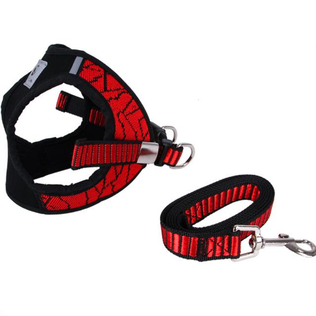 FURGERIN Dog Harness Lead Set collar dog belt strong nylon rope Adjustable Harnesses for Dogs Training Walking Pet Products