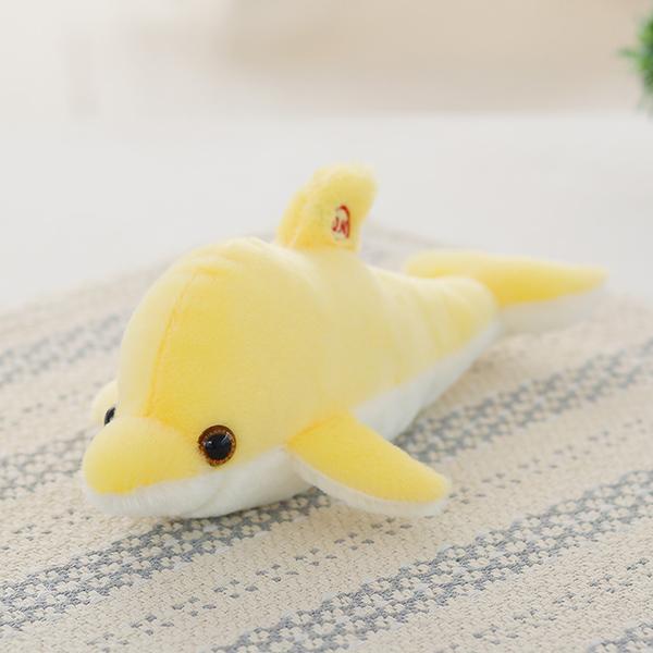 32cm Creative Luminous Plush Dolphin Doll Glowing Pillow, Colorful LED Light Animal Toys Kids Children's Gift YYT220