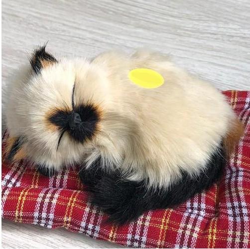 Plush Toys Lovely Simulation Doll Plush Animal Cats Sleeping Toy Real Life Plush with Sound Toy Kids Girl Birthday Gift for Kids