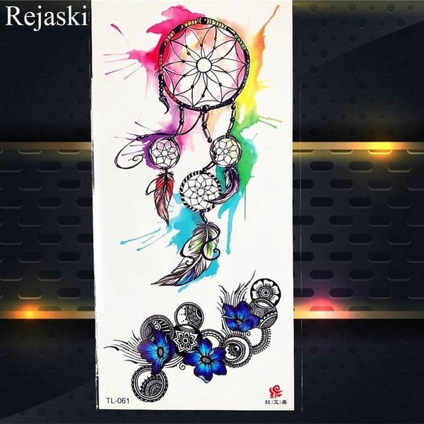 Purple Rose Jewelry Water Transfer Tattoo Stickers Women Body Chest Art Temporary Tattoo Girl Waist Bracelet Flash Tatoos Flower