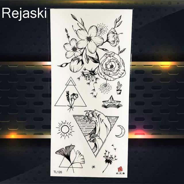 Purple Rose Jewelry Water Transfer Tattoo Stickers Women Body Chest Art Temporary Tattoo Girl Waist Bracelet Flash Tatoos Flower