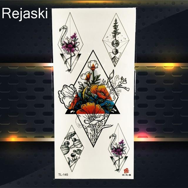 Purple Rose Jewelry Water Transfer Tattoo Stickers Women Body Chest Art Temporary Tattoo Girl Waist Bracelet Flash Tatoos Flower