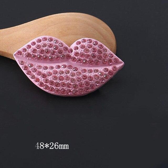 Air outlet perfume clip studded red mouth car perfume clip cute car solid decorations for girls car ornament
