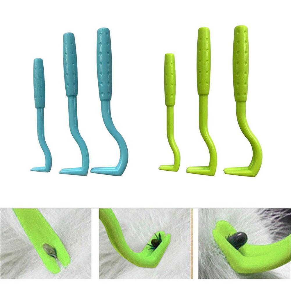 3Pcs/Set Tick Removal Hook Tool Portable Cat Dog Supplies Tick Twister Picker Flea Removal Tool Pet Comb Dog Accessories 20E
