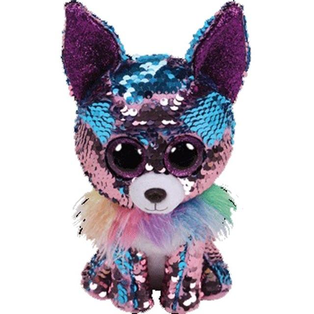 Ty Boos Sequin Animal Plush Toys Doll Cat Owl Fox Bunny Unicorn Best Christmas Gift 15cm