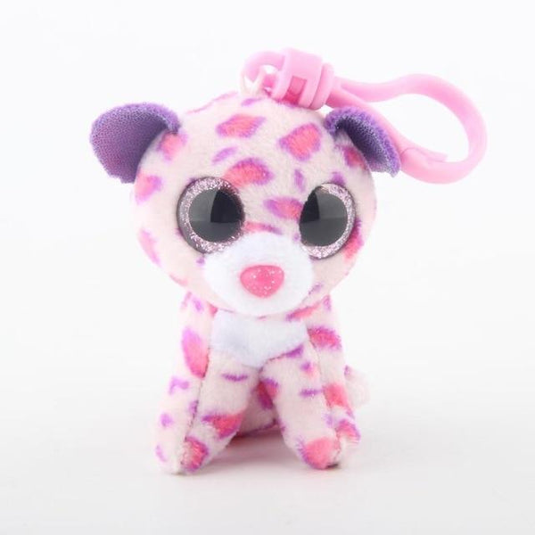Ty Boos Big Eyes Plush Keychain Toy Doll Fox Owl Dog Unicorn Penguin Giraffe Leopard Monkey Dragon 4" 10cm