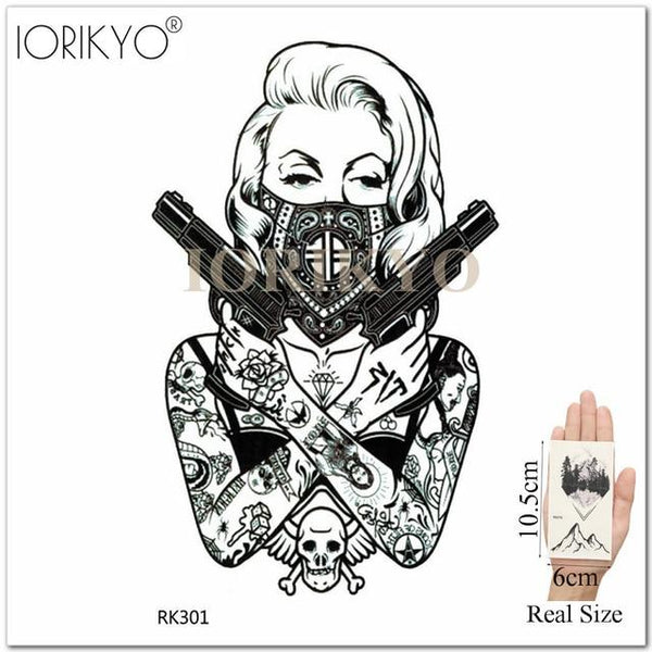 Adults Lips Old School Temporary Mouth Tattoo Women Arm Love DIY Blakc Fake Tatoos Beauty Makeup Waterproof Girls Tattoo Decals