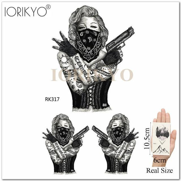Adults Lips Old School Temporary Mouth Tattoo Women Arm Love DIY Blakc Fake Tatoos Beauty Makeup Waterproof Girls Tattoo Decals