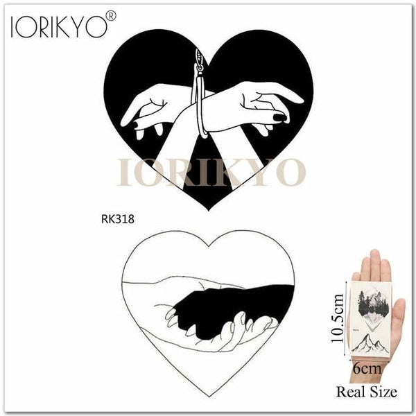 Adults Lips Old School Temporary Mouth Tattoo Women Arm Love DIY Blakc Fake Tatoos Beauty Makeup Waterproof Girls Tattoo Decals