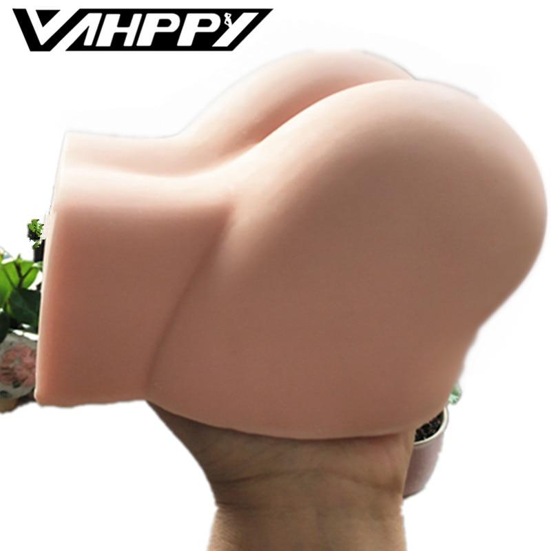 1kg Silicone Big Ass 3D sex doll artificial vagina Anus Double Channels Sex Toys for Men Male masturbator cup Masturbate for man