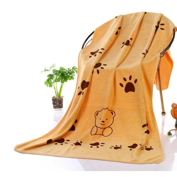 Dog Bath Towel Soft Water-absorption Hair Drying Towel 140x70CM Pet Supplies LXY9