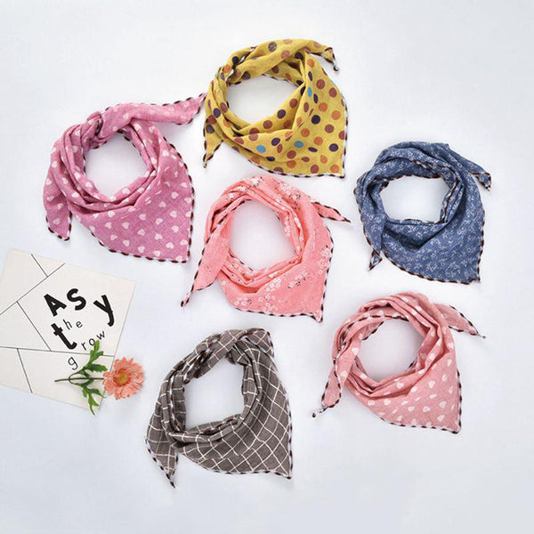 Dog Scarf Pet Dog Cat Tie Dog Accessories Lead Knot Plaid Floral Cleaning Towel For Dog Cat Beauty