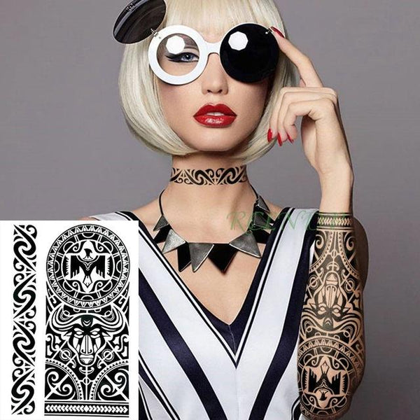 Waterproof Temporary Tattoo Sticker cool Tribal totem fake tatto flash tatoo tatouage Stickers hand arm leg for girl women men