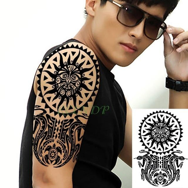 Waterproof Temporary Tattoo Sticker cool Tribal totem fake tatto flash tatoo tatouage Stickers hand arm leg for girl women men