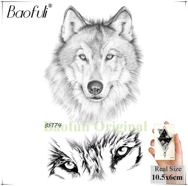 DIY Geometric Animals Fox Plant Temporary Tattoo Women Sexy Waterproof Disposable Black Tatoos Body Art Painting Tattoo Stickers
