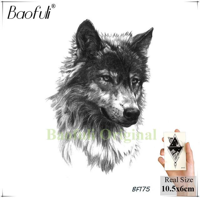 DIY Geometric Animals Fox Plant Temporary Tattoo Women Sexy Waterproof Disposable Black Tatoos Body Art Painting Tattoo Stickers